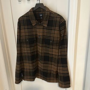 GAP heavyweight flannel shacket